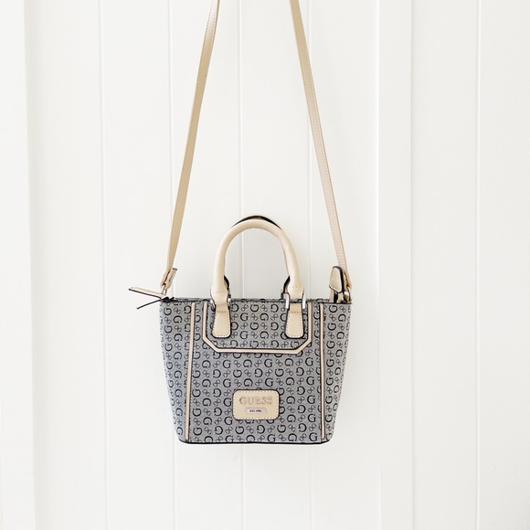 Guess Jet Set Travel Extra-Small Logo Top-Zip Tote Bag - Picture 2 of 7